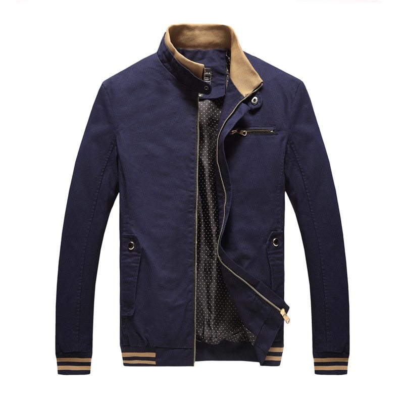 Spring Autumn Men Casual Jacket Coat Men's Fashion Washed Pure Cotton Brand Clothing Jackets Male Coats