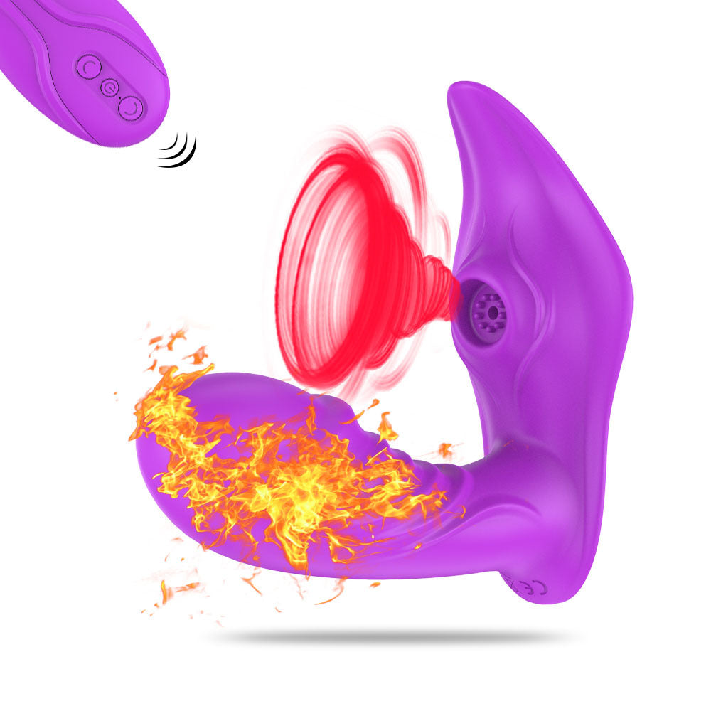 Sucking and wearing a vibrating egg female masturbator